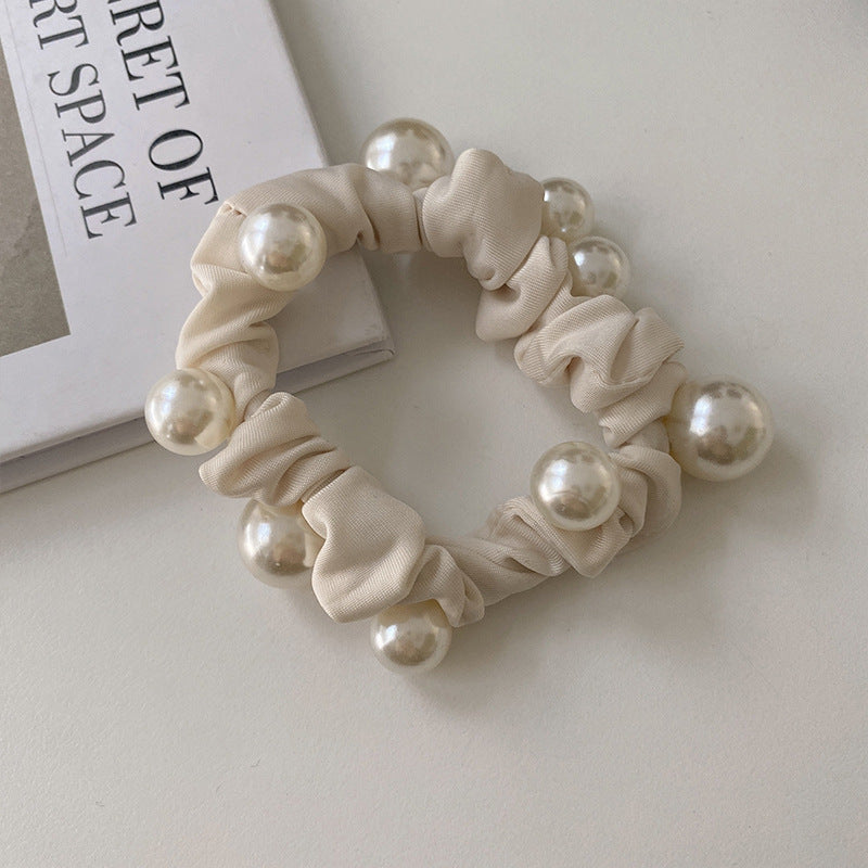 Wholesale Sweet Bow Thousand Gold Hair Ring Lace Double Gentle Rubber Tendon Fashion Embroidered Vintage Hair Rope Elegant